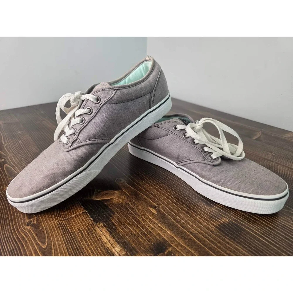 Vans Off The Wall Women's Sneakers Size 9.5 Gray Arrows Lace Up Skate‎ Shoes